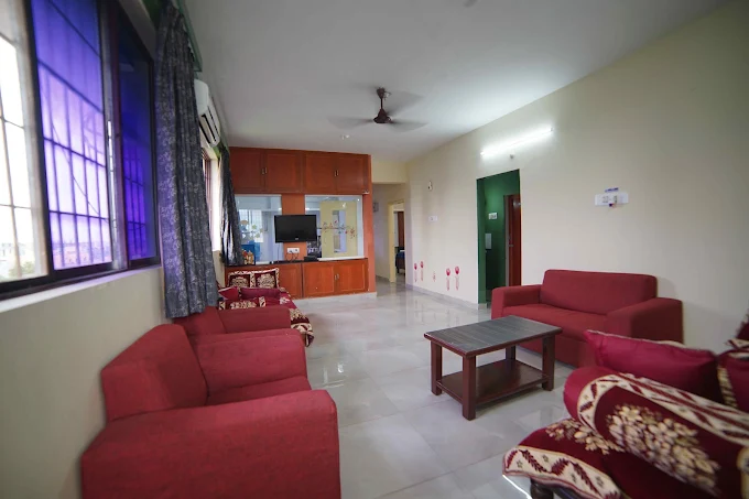 Living room with sofa seating and a coffee table